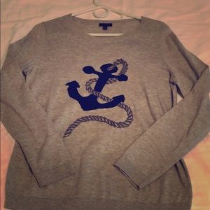 Talbots Anchor Scoop Neck Sweater